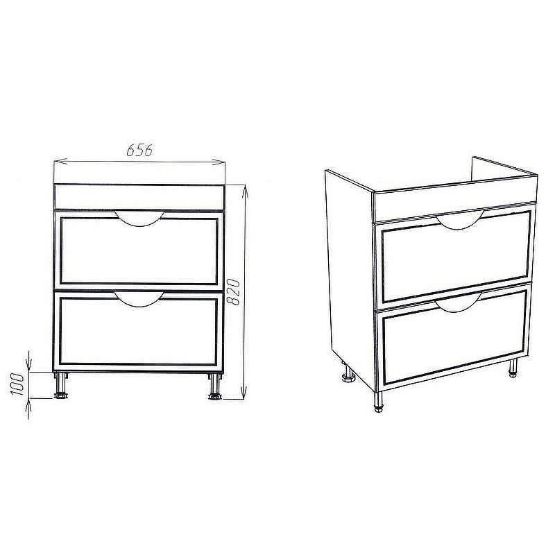 Тумба под раковину VIANT Лима 70 VLIM70CO-T2Y Белая, купить, цена, заказать, магазин, доставка, скидка, промокод, купить, цена, заказать, магазин, доставка, скидка, промокод