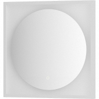 Зеркало Defesto Eclipce 60х60 DF 2226S с подсветкой 12W-4500К/в багетной раме/Сенсорный выключатель/Нейтральный белый свет/Белая рама, купить, цена, заказать, магазин, доставка, скидка, промокод, купить, цена, заказать, магазин, доставка, скидка, промокод