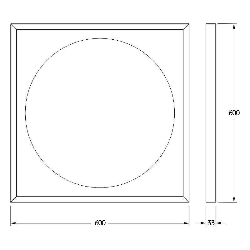 Зеркало Defesto Eclipce 60х60 DF 2226S с подсветкой 12W-4500К/в багетной раме/Сенсорный выключатель/Нейтральный белый свет/Белая рама, купить, цена, заказать, магазин, доставка, скидка, промокод, купить, цена, заказать, магазин, доставка, скидка, промокод