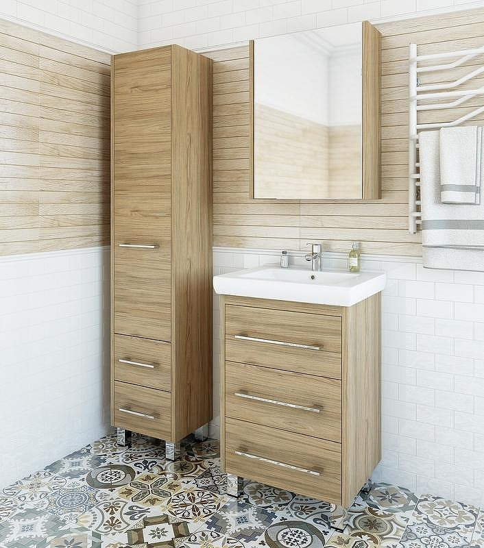 Шкаф пенал Sanflor Ларго 40 L Н0000000024 Швейцарский вяз, купить, цена, заказать, магазин, доставка, скидка, промокод, купить, цена, заказать, магазин, доставка, скидка, промокод