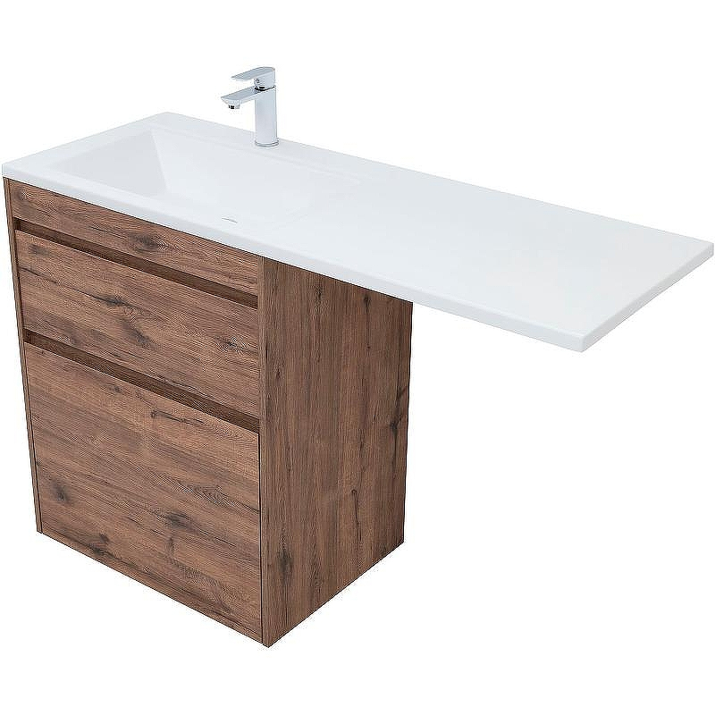 Тумба с раковиной Aquanet Токио 130 L 335589 Дуб веллингтон, купить, цена, заказать, магазин, доставка, скидка, промокод, купить, цена, заказать, магазин, доставка, скидка, промокод