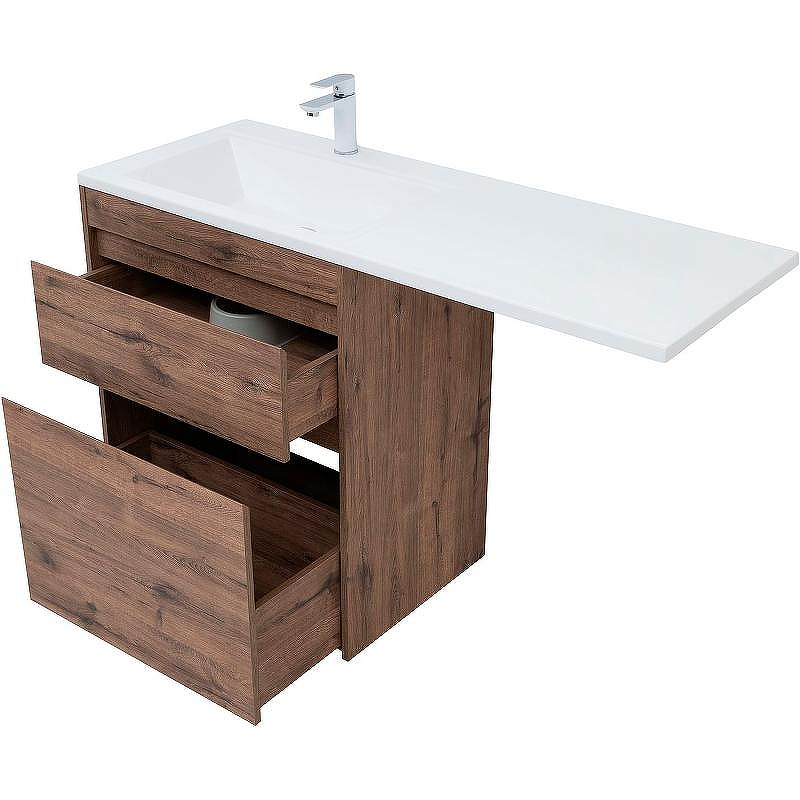 Тумба с раковиной Aquanet Токио 130 L 335589 Дуб веллингтон, купить, цена, заказать, магазин, доставка, скидка, промокод, купить, цена, заказать, магазин, доставка, скидка, промокод