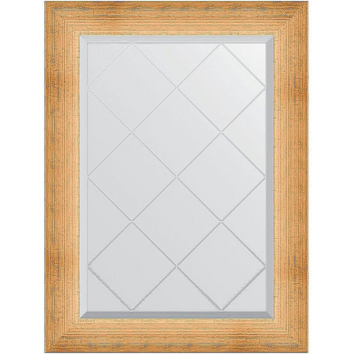 Зеркало Evoform Exclusive-G 89х66 BY 4519 с гравировкой в багетной раме - Травленое золото 87