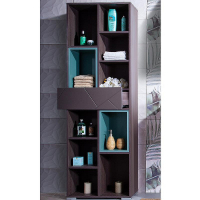 Шкаф пенал Бриклаер Кристалл 60 4627125414763 Софт Графит Ясень Анкор темный Муссон, купить, цена, заказать, магазин, доставка, скидка, промокод, купить, цена, заказать, магазин, доставка, скидка, промокод