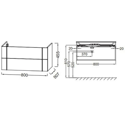 Тумба под раковину Jacob Delafon Nouvelle Vague 80 EB3030-E16 подвесная Светлый орех