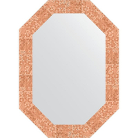 Зеркало Evoform Octagon 52x72 BY 7093 в багетной раме - Соты медь 70, купить, цена, заказать, магазин, доставка, скидка, промокод, купить, цена, заказать, магазин, доставка, скидка, промокод