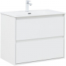 Тумба под раковину Aquanet Милан 80 336369 подвесная Белый глянец, купить, цена, заказать, магазин, доставка, скидка, промокод, купить, цена, заказать, магазин, доставка, скидка, промокод