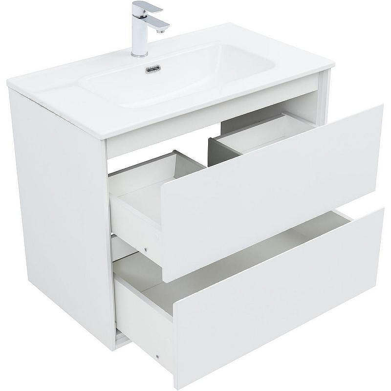 Тумба под раковину Aquanet Милан 80 336369 подвесная Белый глянец, купить, цена, заказать, магазин, доставка, скидка, промокод, купить, цена, заказать, магазин, доставка, скидка, промокод