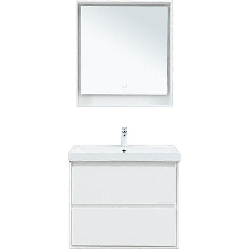 Тумба под раковину Aquanet Милан 80 336369 подвесная Белый глянец, купить, цена, заказать, магазин, доставка, скидка, промокод, купить, цена, заказать, магазин, доставка, скидка, промокод