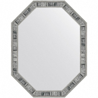 Зеркало Evoform Octagon 69x54 BY 7416 в багетной раме - Состаренное дерево 50, купить, цена, заказать, магазин, доставка, скидка, промокод, купить, цена, заказать, магазин, доставка, скидка, промокод