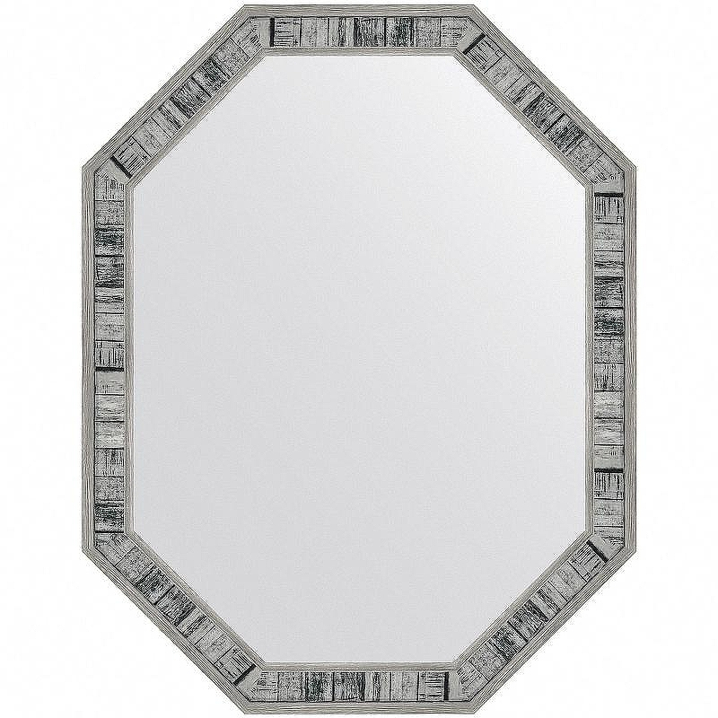 Зеркало Evoform Octagon 69x54 BY 7416 в багетной раме - Состаренное дерево 50, купить, цена, заказать, магазин, доставка, скидка, промокод, купить, цена, заказать, магазин, доставка, скидка, промокод