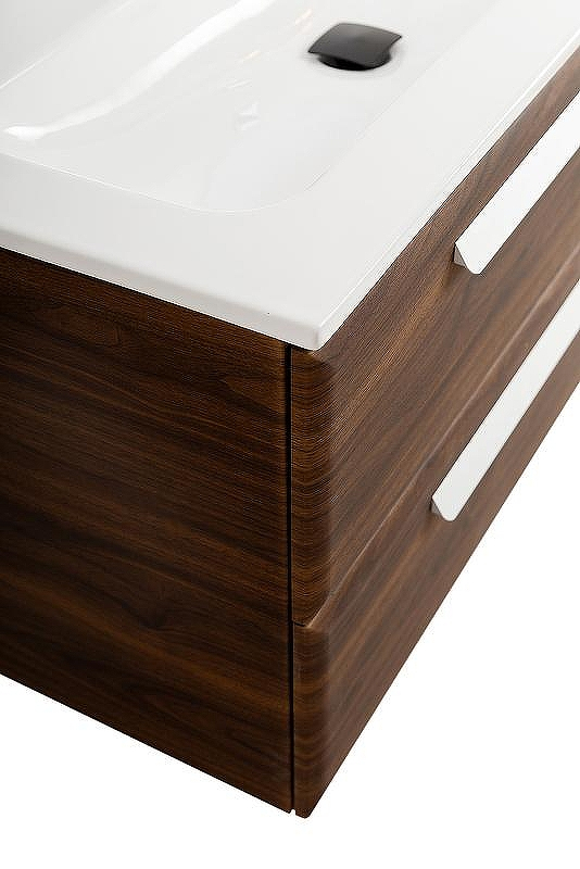 Тумба под раковину Cezares Eco-Cer-N 100 ECO-CER-N-1000-2C-SO-NCS-P подвесная Орех шоколад Софт без ручек, купить, цена, заказать, магазин, доставка, скидка, промокод, купить, цена, заказать, магазин, доставка, скидка, промокод