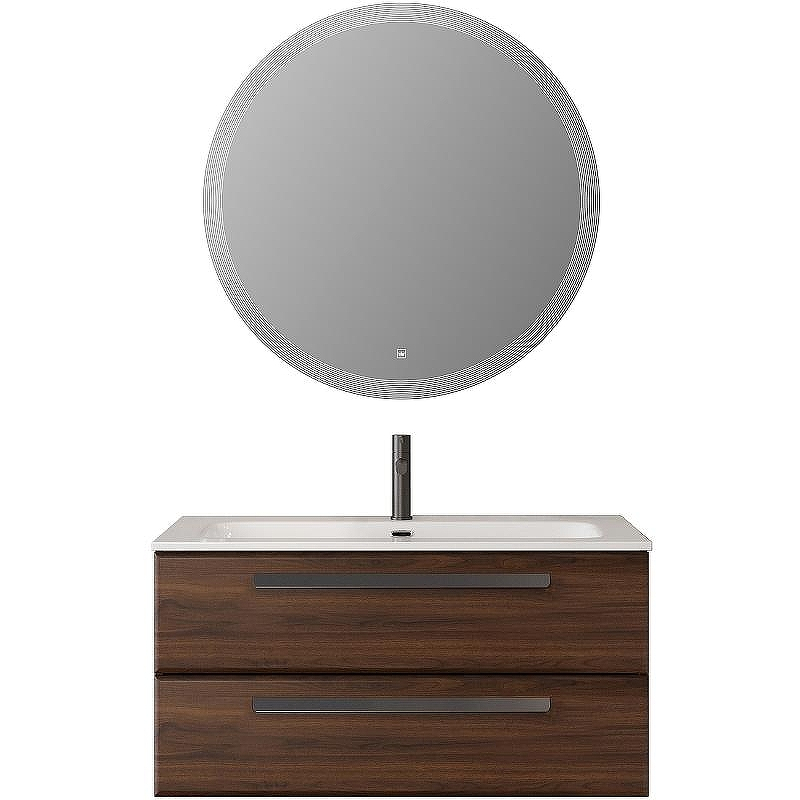 Тумба под раковину Cezares Eco-Cer-N 100 ECO-CER-N-1000-2C-SO-NCS-P подвесная Орех шоколад Софт без ручек, купить, цена, заказать, магазин, доставка, скидка, промокод, купить, цена, заказать, магазин, доставка, скидка, промокод