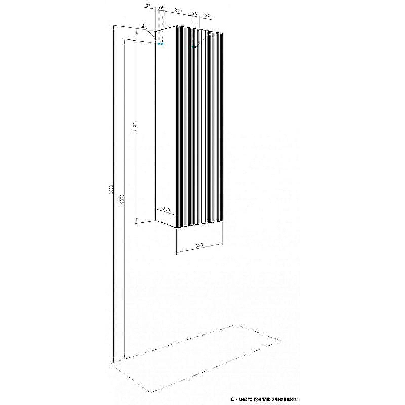 Шкаф пенал Aquaton Ар-Деко 32 1A280503DD8D0 подвесной Серый кобальт, купить, цена, заказать, магазин, доставка, скидка, промокод, купить, цена, заказать, магазин, доставка, скидка, промокод