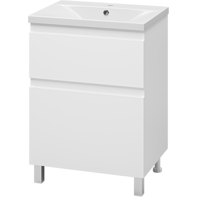 Тумба с раковиной Misty Лаки 60 УТ000024248 Белая глянцевая