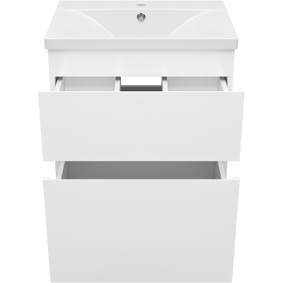 Тумба с раковиной Misty Лаки 60 УТ000024248 Белая глянцевая