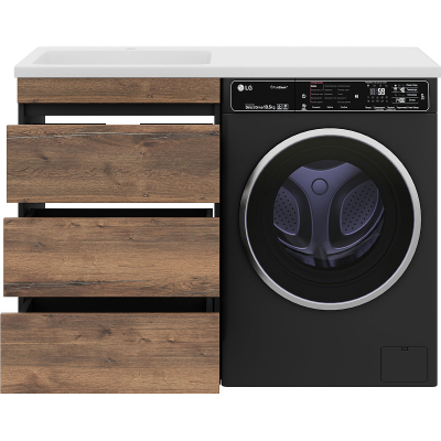 Тумба под раковину Misty Коломбо 120 П-Кол06060-0113Я Дуб Галифакс Антрацит