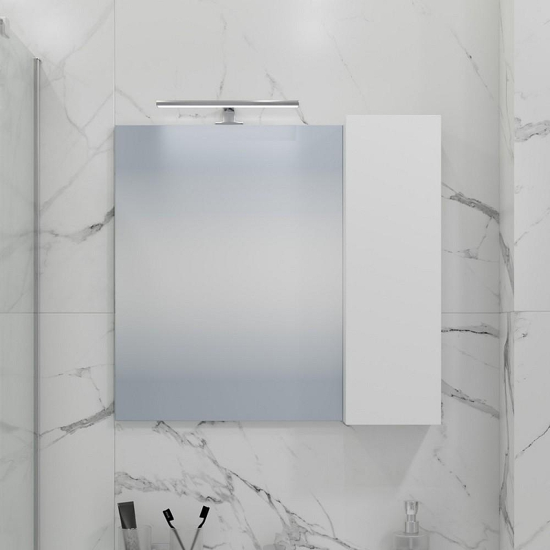 Зеркало со шкафом СанТа Антарес 70 700519 с подсветкой Белый глянец, купить, цена, заказать, магазин, доставка, скидка, промокод, купить, цена, заказать, магазин, доставка, скидка, промокод