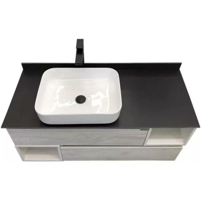 Тумба с раковиной Comforty Прага 120 00-00014834 подвесная Дуб белый