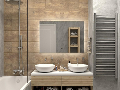 Зеркало Misty Нембус 100 НЕМ-02-100/70-14 с подсветкой с бесконтактным выключателем и подогревом