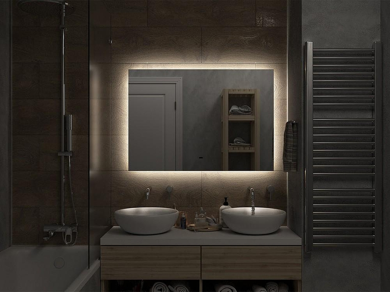 Зеркало Misty Нембус 100 НЕМ-02-100/70-14 с подсветкой с бесконтактным выключателем и подогревом, купить, цена, заказать, магазин, доставка, скидка, промокод, купить, цена, заказать, магазин, доставка, скидка, промокод