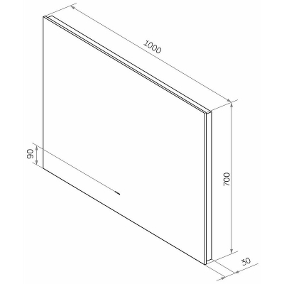 Зеркало Misty Нембус 100 НЕМ-02-100/70-14 с подсветкой с бесконтактным выключателем и подогревом