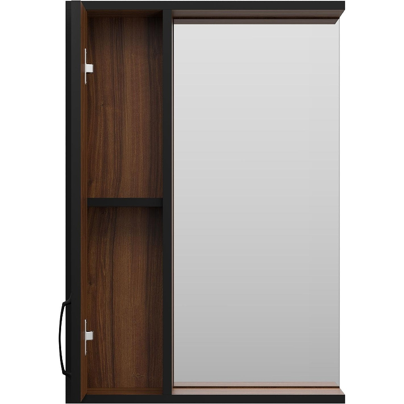 Зеркало со шкафом Misty Кедр 50 L П-Кед04050-011Л Орех Черное, купить, цена, заказать, магазин, доставка, скидка, промокод, купить, цена, заказать, магазин, доставка, скидка, промокод