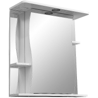 Зеркальный шкаф Stella Polar Волна Лолита 65 SP-00000054 с подсветкой Белый, купить, цена, заказать, магазин, доставка, скидка, промокод, купить, цена, заказать, магазин, доставка, скидка, промокод