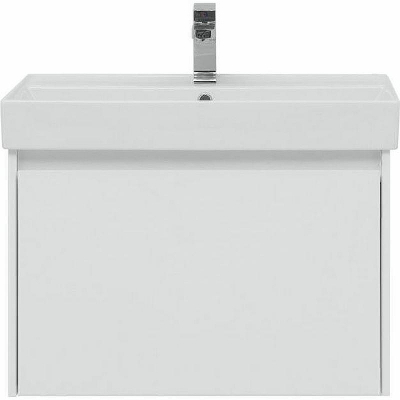 Тумба с раковиной Aquanet Nova Lite 75 245243 подвесная Белая глянцевая