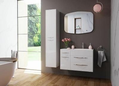 Шкаф пенал Эстет Barcelona 35 L ФР-00003584 подвесной Белый