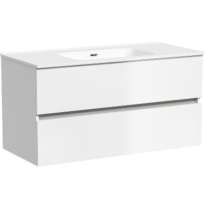 Тумба под раковину Sancos Urban 100 UR100W подвесная Белый глянец