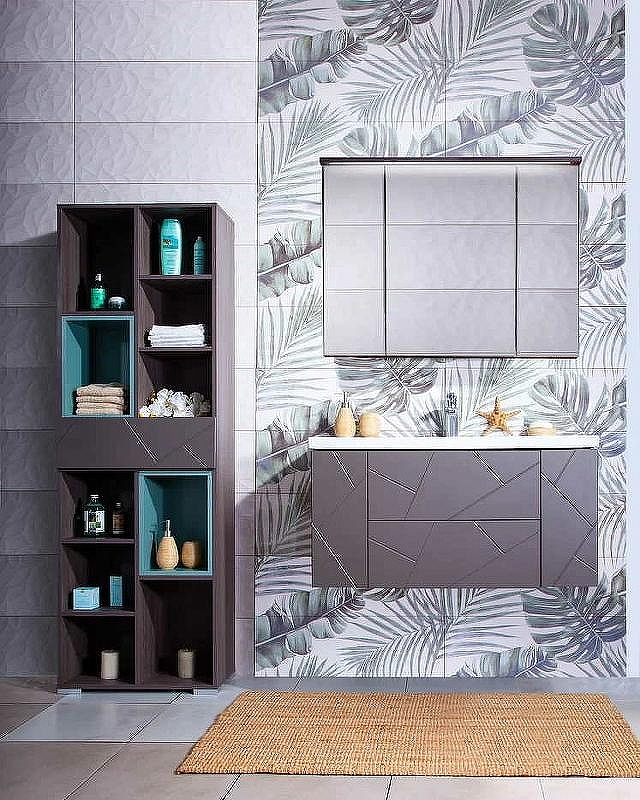 Тумба под раковину Бриклаер Кристалл 100 4627125414565 подвесная Софт Графит Ясень Анкор темный, купить, цена, заказать, магазин, доставка, скидка, промокод, купить, цена, заказать, магазин, доставка, скидка, промокод