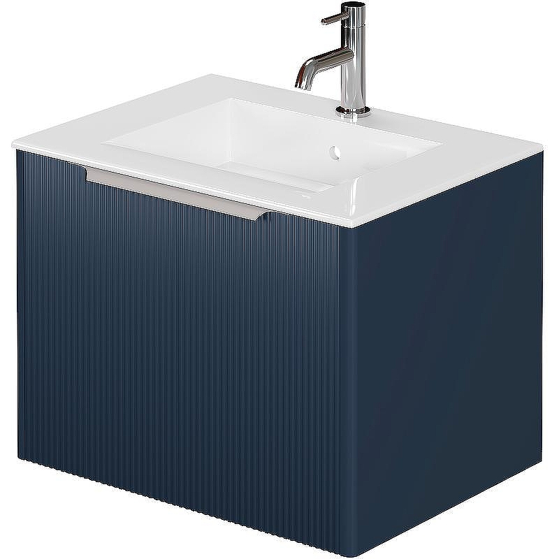 Тумба под раковину Creto Luna 60 17-Bl60 подвесная Blue, купить, цена, заказать, магазин, доставка, скидка, промокод, купить, цена, заказать, магазин, доставка, скидка, промокод