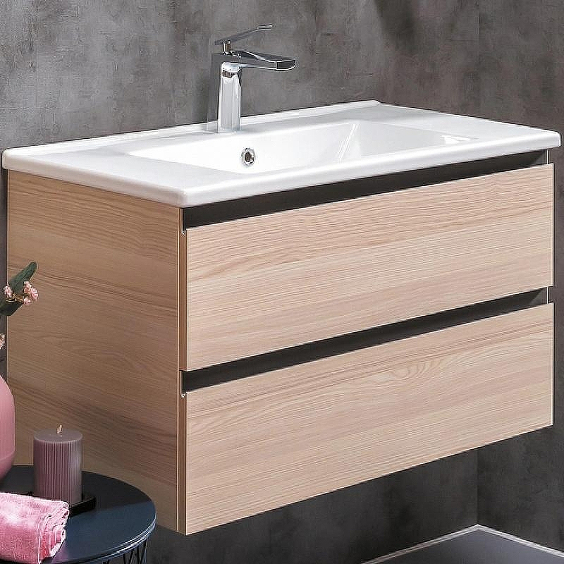 Тумба под раковину Boheme Armadi Art Capolda 85 849-085-LW подвесная Light Wood, купить, цена, заказать, магазин, доставка, скидка, промокод, купить, цена, заказать, магазин, доставка, скидка, промокод