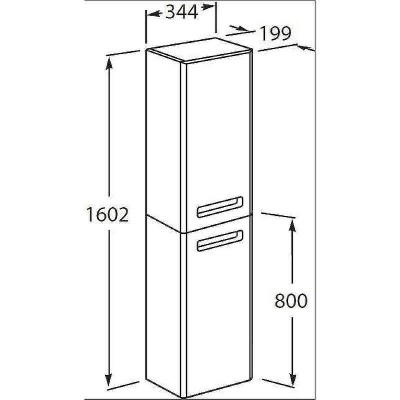 Шкаф пенал Roca The Gap 35 ZRU9302747 L подвесной Фиолетовый