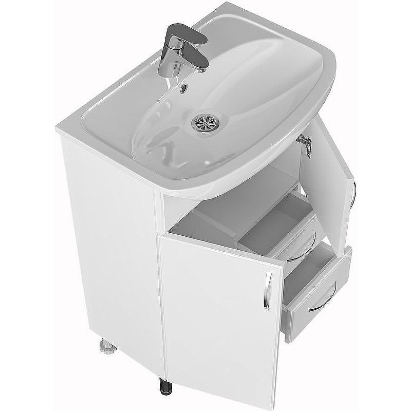 Тумба под раковину СанТа Сити 60 201076 Белая, купить, цена, заказать, магазин, доставка, скидка, промокод, купить, цена, заказать, магазин, доставка, скидка, промокод
