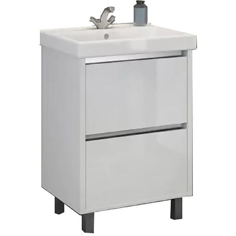 Тумба с раковиной Comforty Дублин 60 00004137134 Белый глянец, купить, цена, заказать, магазин, доставка, скидка, промокод, купить, цена, заказать, магазин, доставка, скидка, промокод