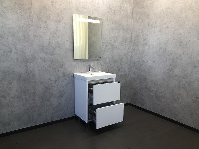 Тумба с раковиной Comforty Дублин 60 00004137134 Белый глянец