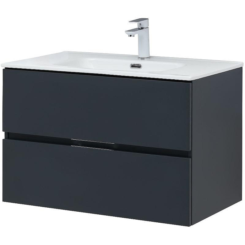Тумба под раковину Aquanet Алвита New 80 277515 подвесная Антрацит, купить, цена, заказать, магазин, доставка, скидка, промокод, купить, цена, заказать, магазин, доставка, скидка, промокод