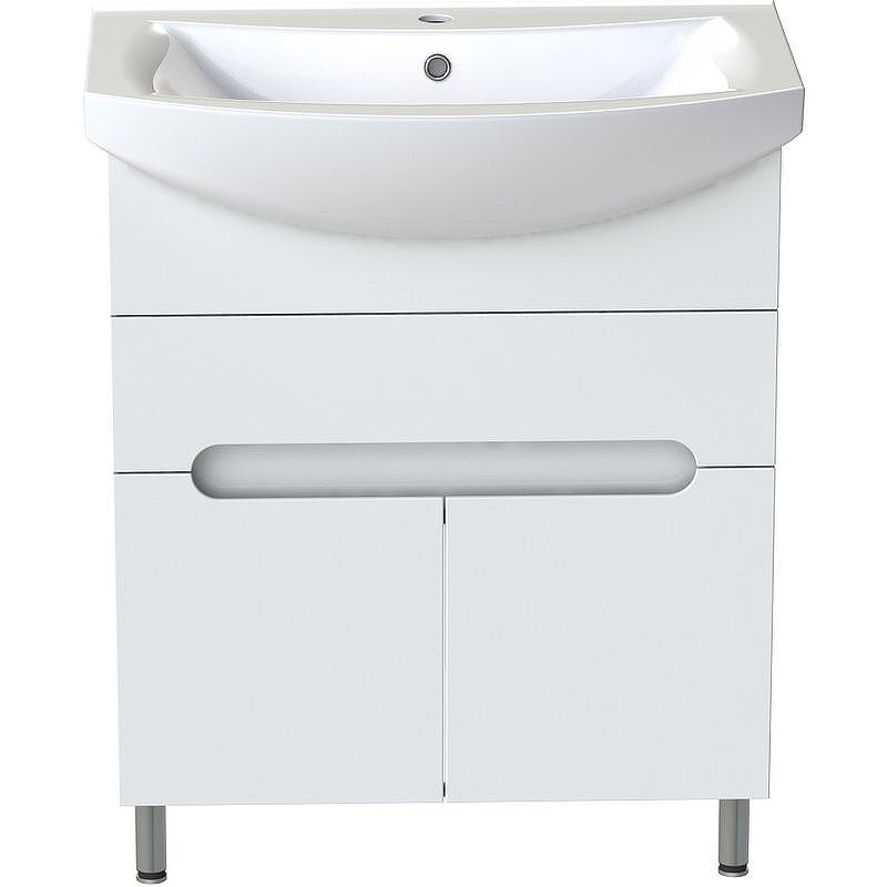 Тумба с раковиной Orange Topline-Rio 70 TR70-03E+RA Белый глянец, купить, цена, заказать, магазин, доставка, скидка, промокод, купить, цена, заказать, магазин, доставка, скидка, промокод