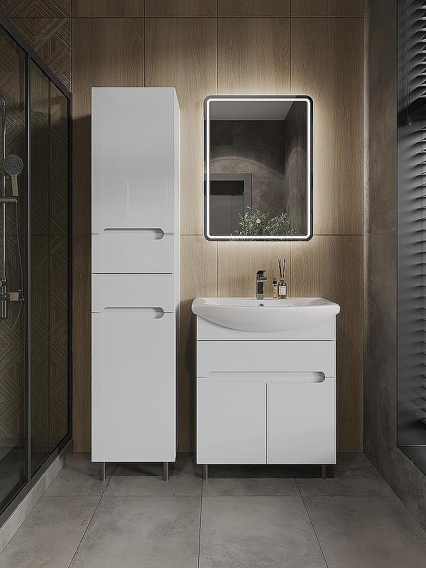 Тумба с раковиной Orange Topline-Rio 70 TR70-03E+RA Белый глянец, купить, цена, заказать, магазин, доставка, скидка, промокод, купить, цена, заказать, магазин, доставка, скидка, промокод