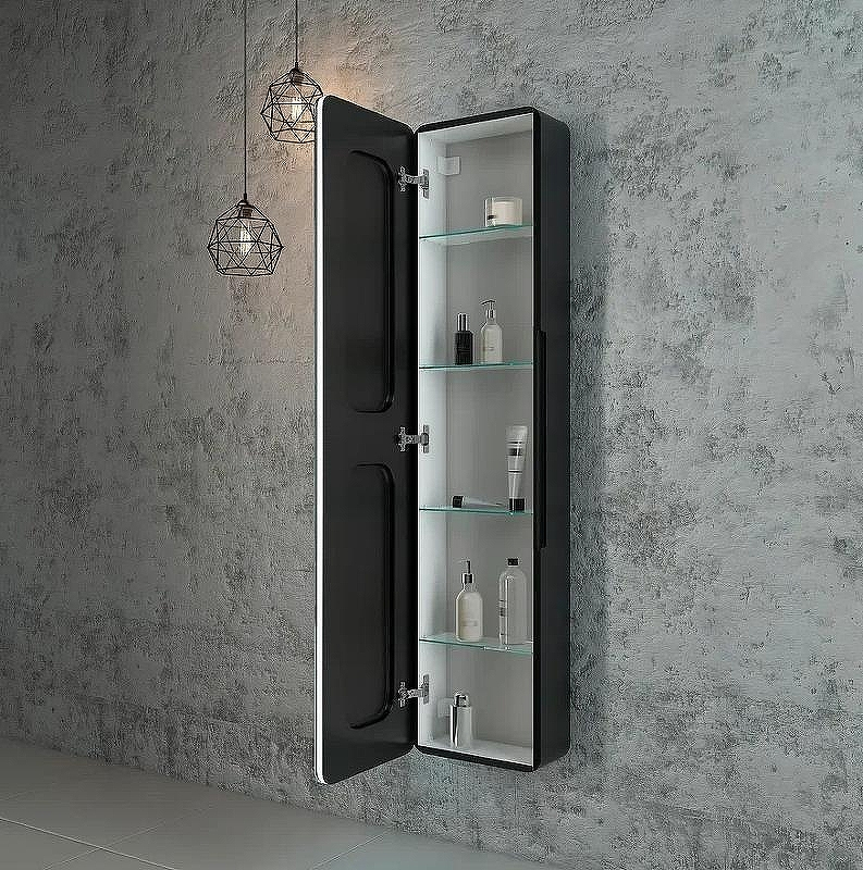 Зеркальный шкаф Континент Eltoro black LED 36 МВК112 с подсветкой Черный, купить, цена, заказать, магазин, доставка, скидка, промокод, купить, цена, заказать, магазин, доставка, скидка, промокод