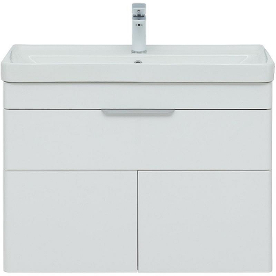 Тумба под раковину Aquanet Ирис new 80 310150 подвесная Белая глянцевая