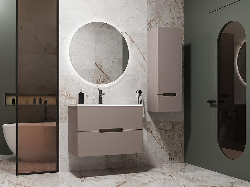 Тумба под раковину Style Line Матис 60 ЛС-00002296 подвесная Тауп темный, купить, цена, заказать, магазин, доставка, скидка, промокод, купить, цена, заказать, магазин, доставка, скидка, промокод