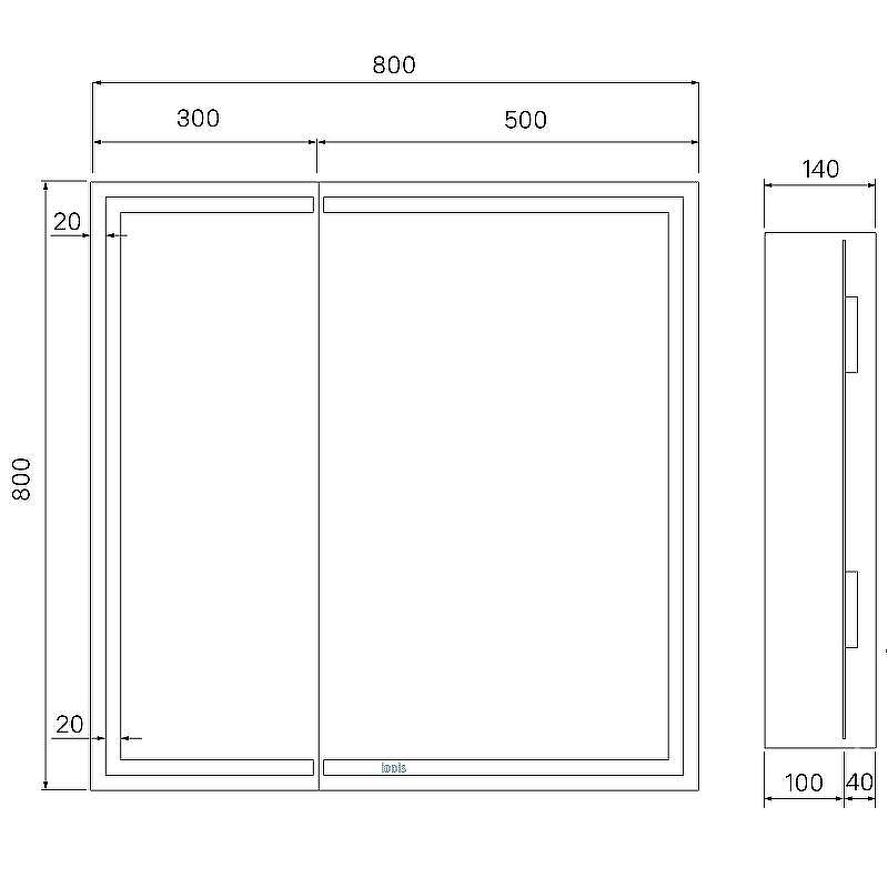 Зеркальный шкаф Iddis Zodiac 80 ZOD8000i99 с подсветкой Белый, купить, цена, заказать, магазин, доставка, скидка, промокод, купить, цена, заказать, магазин, доставка, скидка, промокод