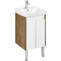 Тумба под раковину Aquaton Сканди Doors 45 1A278701SDZ90 Белый глянец Дуб рустикальный, купить, цена, заказать, магазин, доставка, скидка, промокод, купить, цена, заказать, магазин, доставка, скидка, промокод