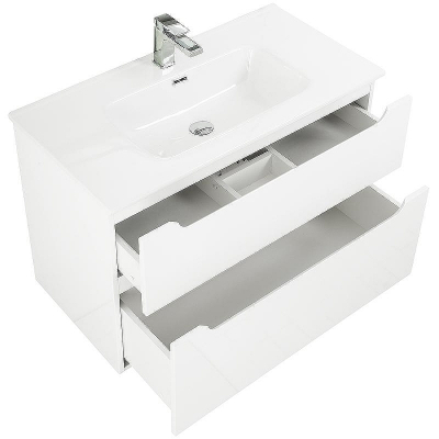 Тумба под раковину BelBagno Etna-H60 80 ETNA-H60-800-2C-SO-BL-P подвесная Bianco Lucido