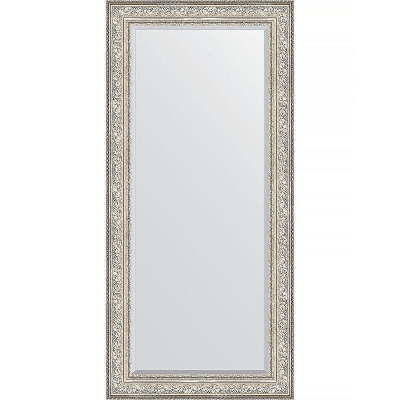 Зеркало Evoform Exclusive 170х80 BY 3608 с фацетом в багетной раме - Виньетка серебро 109