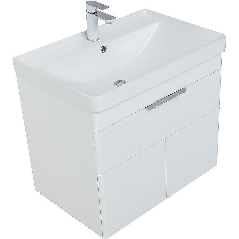 Тумба под раковину Aquanet Ирис new 70 310149 подвесная Белый глянец, купить, цена, заказать, магазин, доставка, скидка, промокод, купить, цена, заказать, магазин, доставка, скидка, промокод