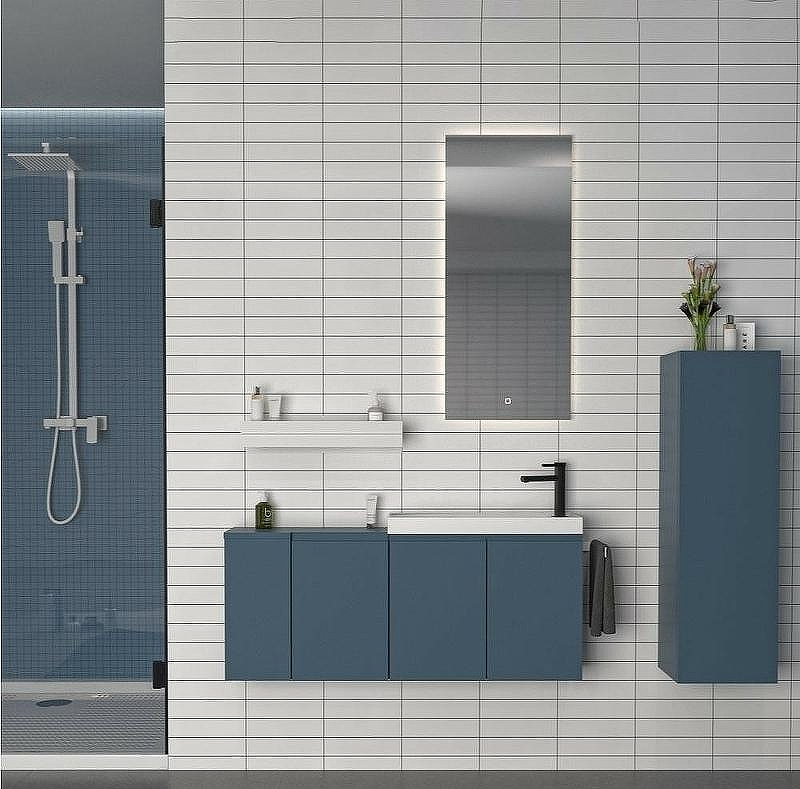 Тумба с раковиной Orka Ferla 60 5004323 подвесная Синяя матовая, купить, цена, заказать, магазин, доставка, скидка, промокод, купить, цена, заказать, магазин, доставка, скидка, промокод